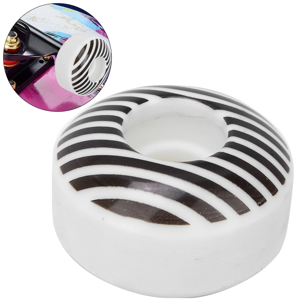 4PCS 95A PU White Stripe 52x30mm Skateboard Double Rocker Wheel Downspeed Sliding Wheels