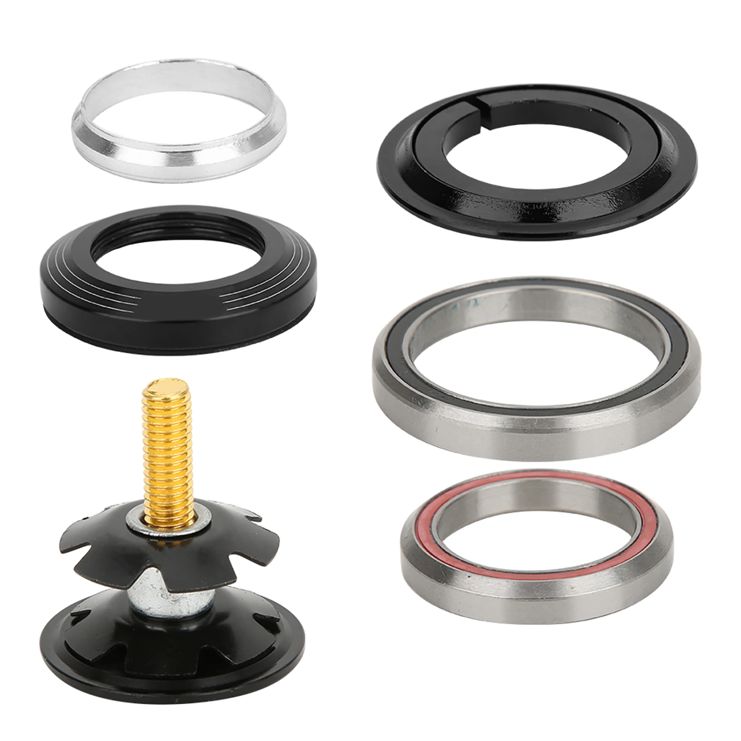 42mm/1.7in 52mm/2in Mountain Bike Tapered Straight Tube Fork Headset Bearing Accessory
