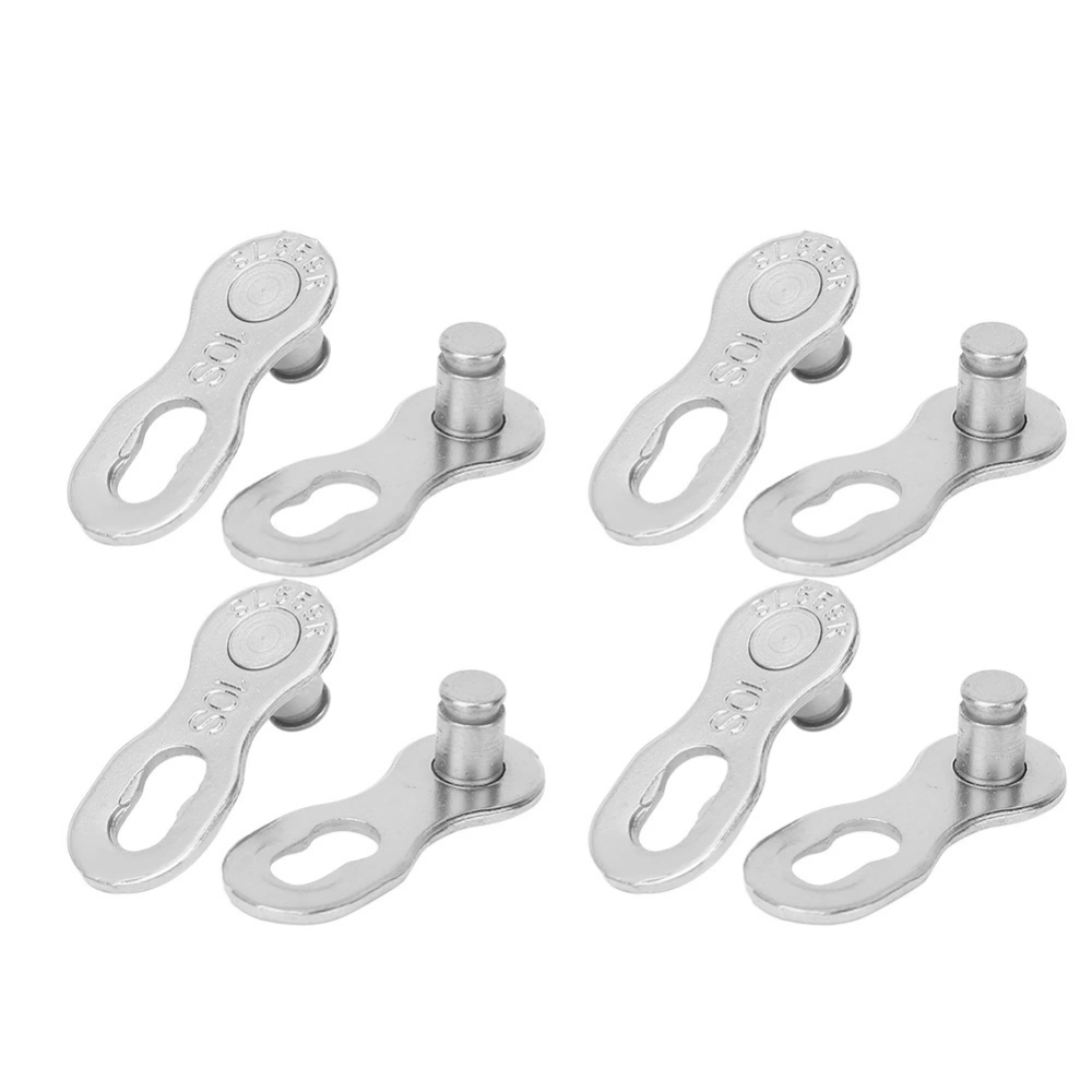 4Pair 10Speed Steel Bike Bicycle Chain Missing Link Connector Parts Cycling Accessorysilver