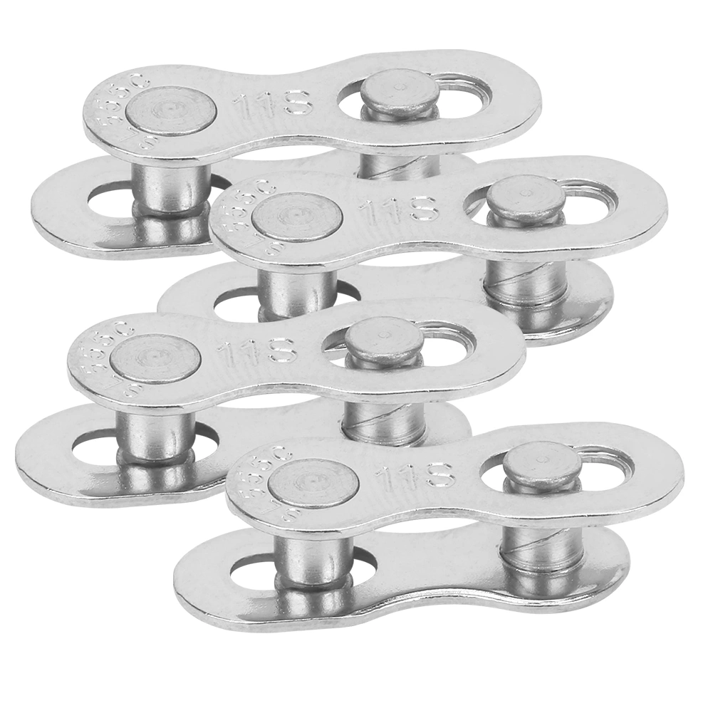4Pair Steel Bike Bicycle 11Speed Chain Missing Link Connector Parts Cycling Accessorysilver