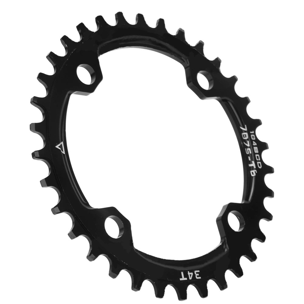 104BCD Bike Narrow Wide Round Chainring Repair Single Chain Ring for Mountain Bicycle34T