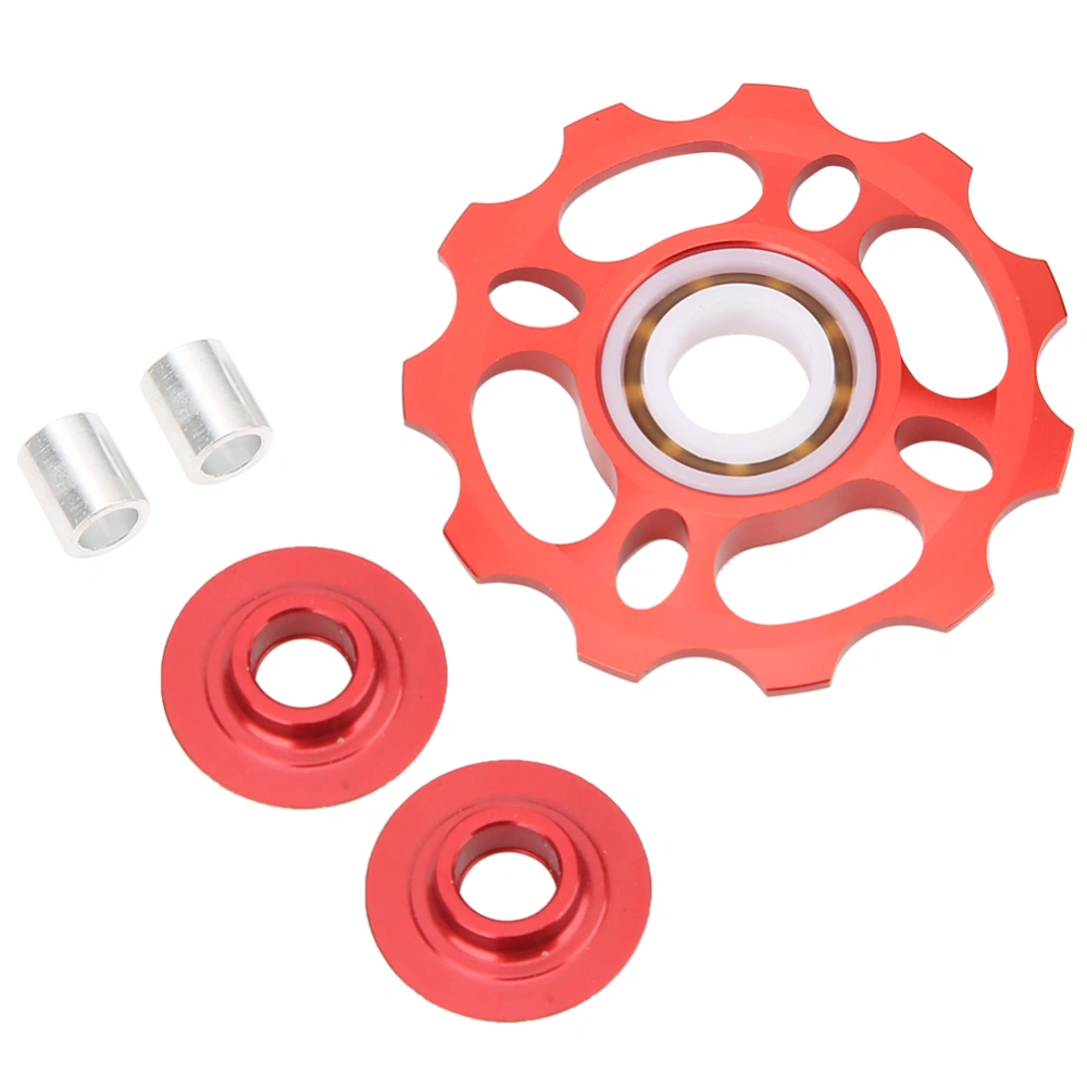 CNC Aluminium Alloy Bike Ceramic Bearing Guide Wheel Rear Derailleur Pulley for Mountain Bicyclered 11T