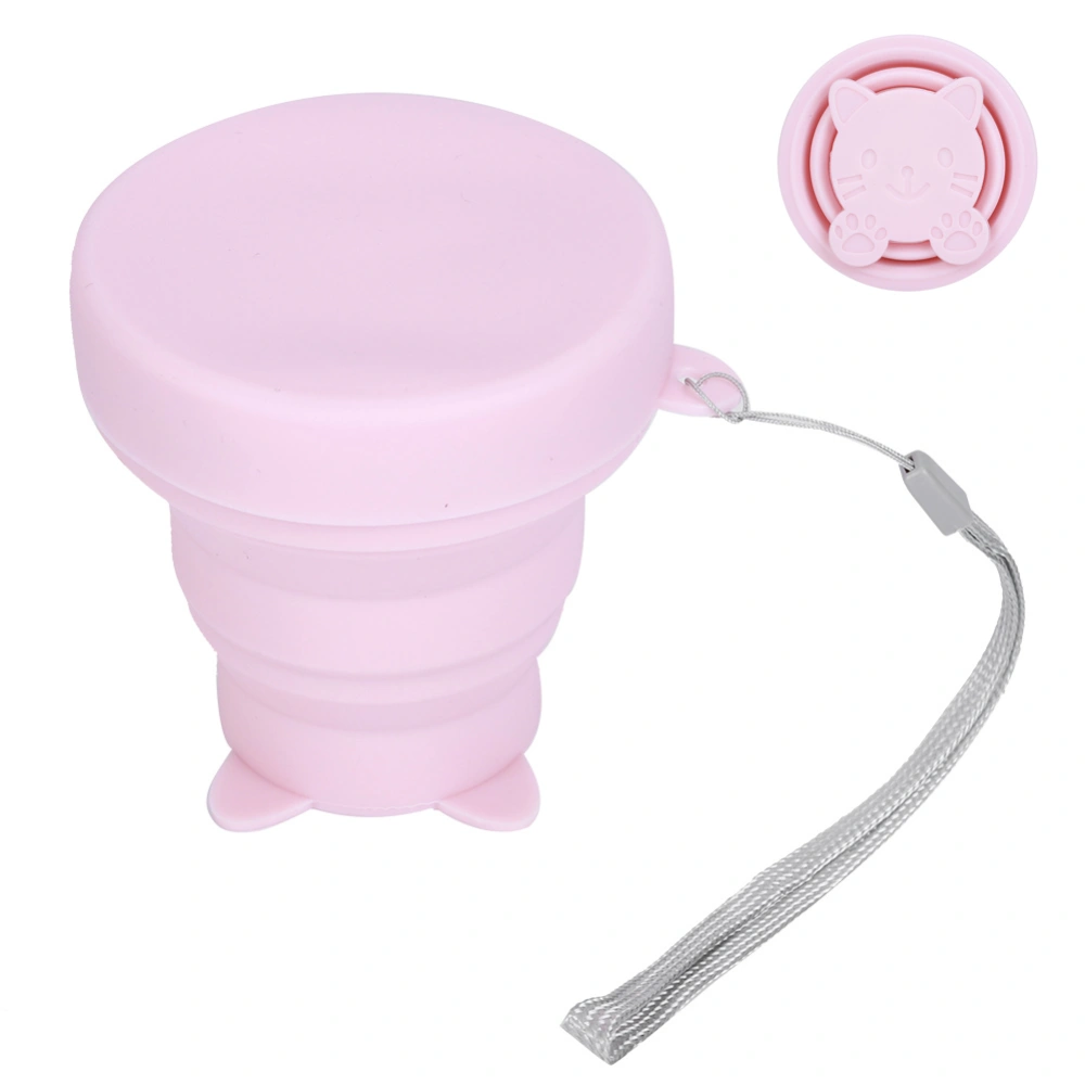 2Pcs Outdoor Portable Camping Pet Silicone Folding Water Cup Retractable travel Tooth Mug