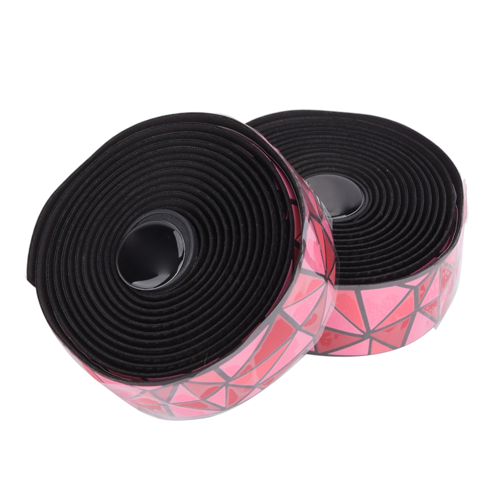 2 Roll CX-86 Bicycle Anti Skid Handlebar Tape Road Bike Breathable Damping Bar Wrap Cycling Accessory(Black Red )