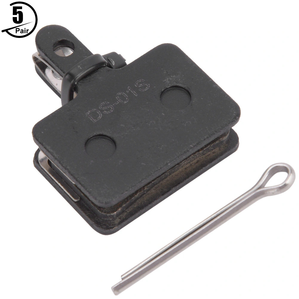 5 Pair Resin SemiMetallic Black Mountain Bike Disc Brake Pad Bicycle Cycling Tool Accessory(DS-01S )