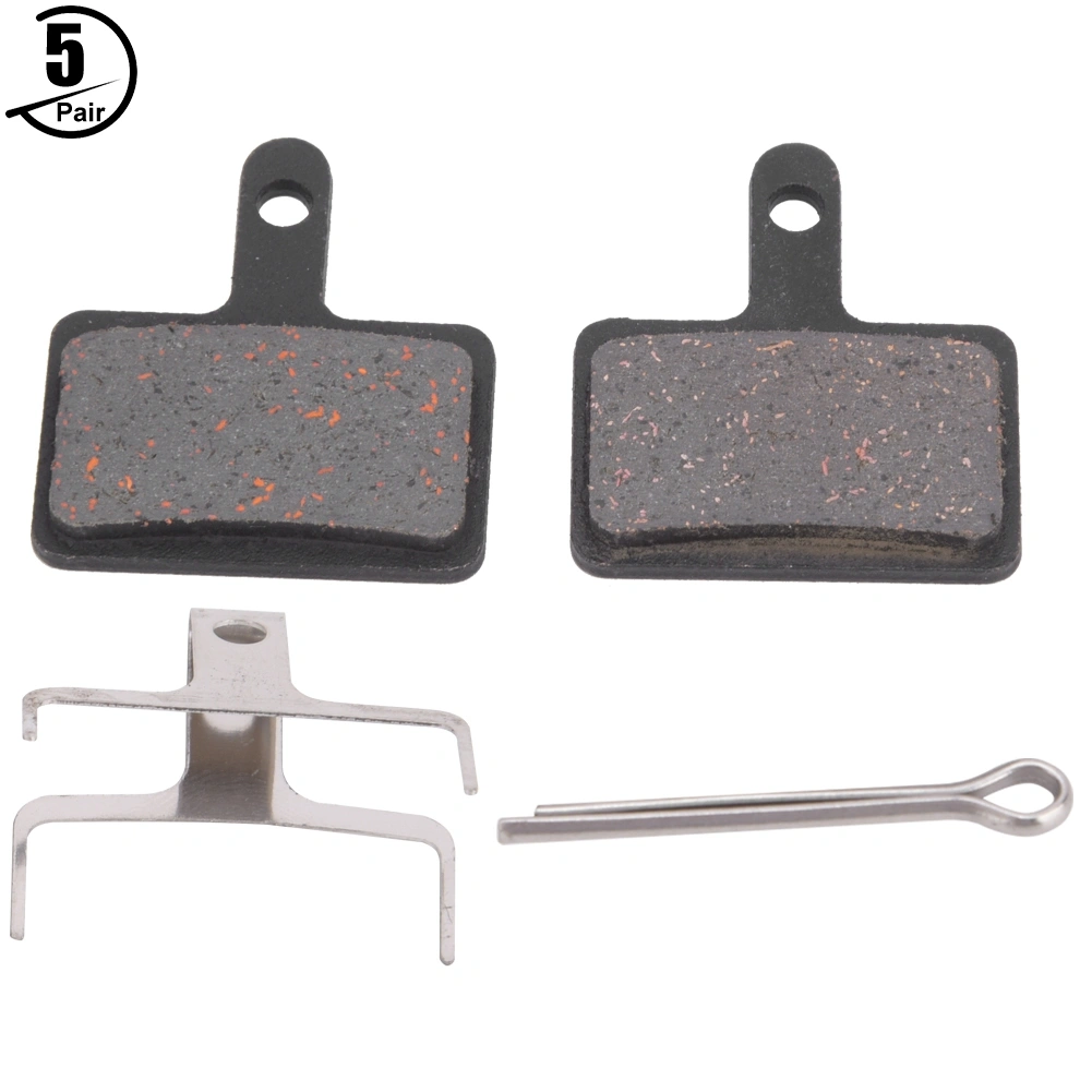 5 Pair Resin SemiMetallic Black Mountain Bike Disc Brake Pad Bicycle Cycling Tool Accessory(DS-01S )