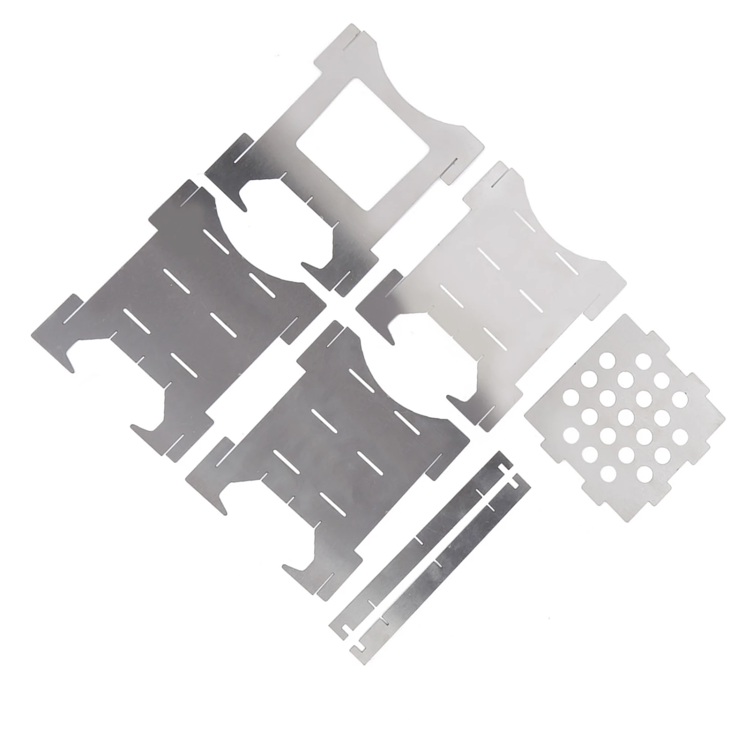 Portable Stainless Steel Folding Wood Burning Stove Mini Cooker for Outdoor Camping Travel Hiking Picnic