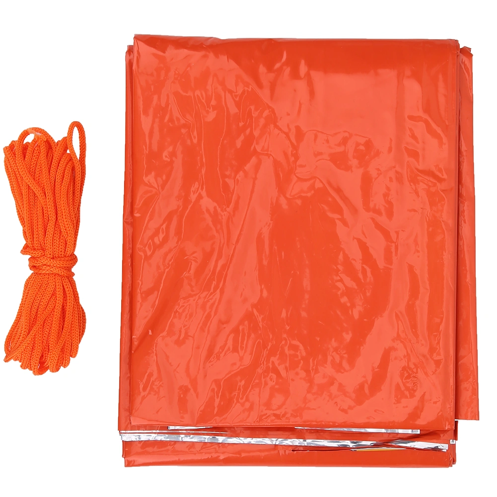Outdoor Camping Portable Pe Emergency Tent Sleeping Bag Keep Warm Tear Resistant OrangeOrange Tent