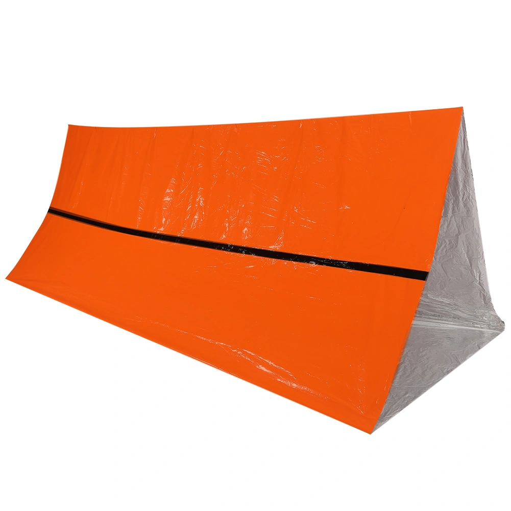 Outdoor Camping Portable Pe Emergency Tent Sleeping Bag Keep Warm Tear Resistant OrangeOrange Tent