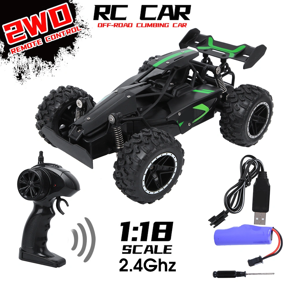 1/18 2.4G Remote Control Car Toy USB Charging Children RC Car Toy G03063RGreen
