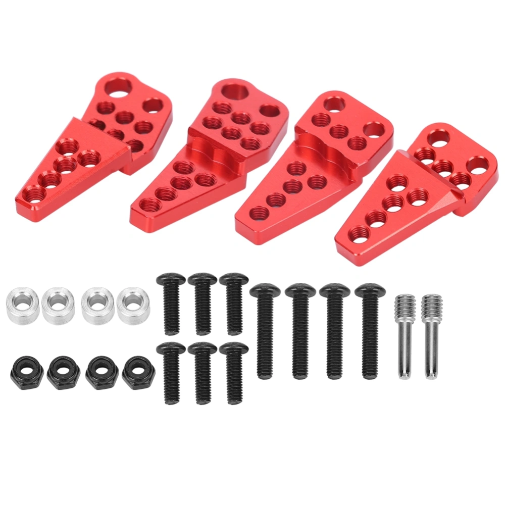 4PCS RC Car Aluminum Alloy Shock Absorber Bracket Adjust Stand for Axial SCX10 II 90046 90047 RC Upgrade PartsRed