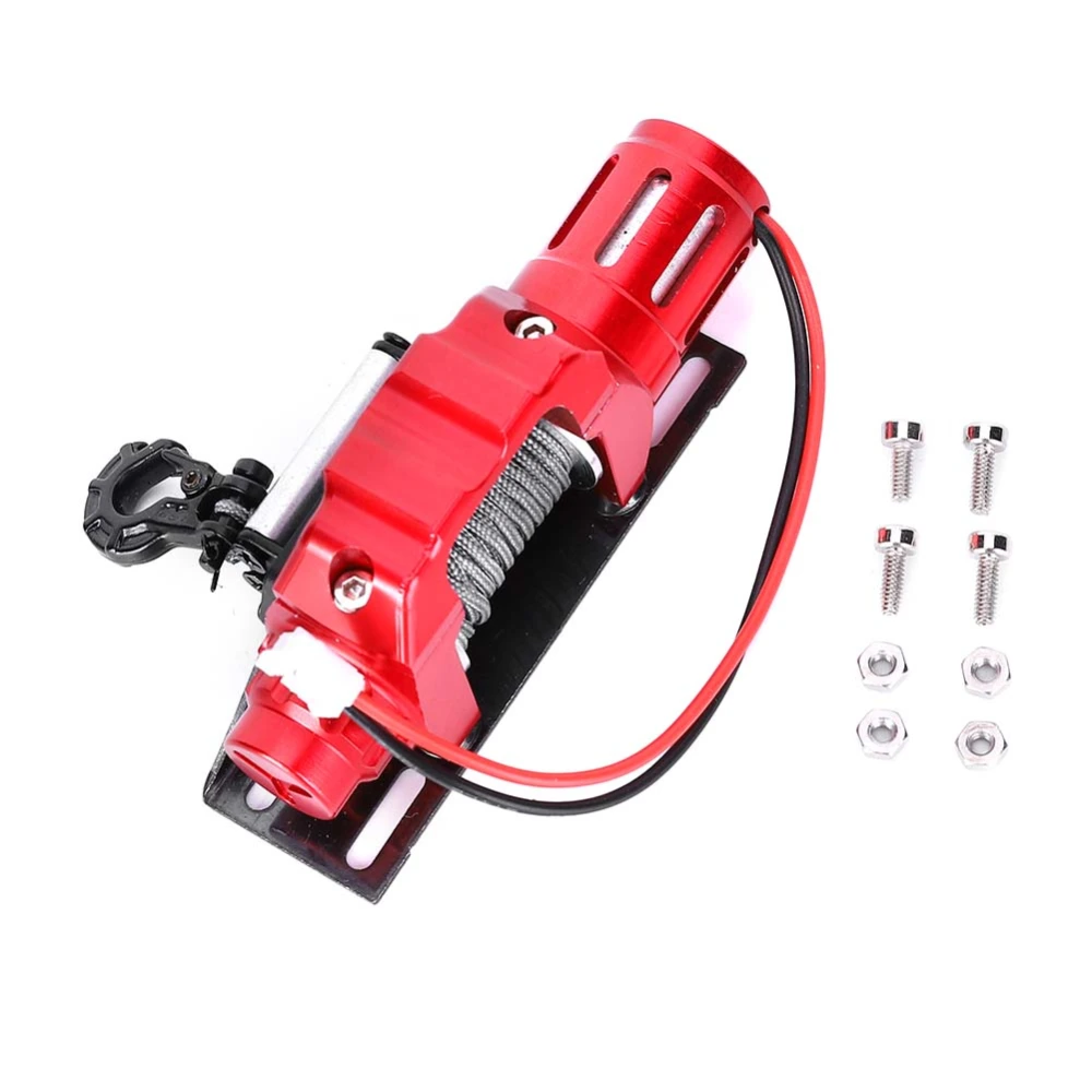 RC Crawler Aluminum Alloy Simulation Electric Winch Accessory Fit for TRX4 1/10 RC Car