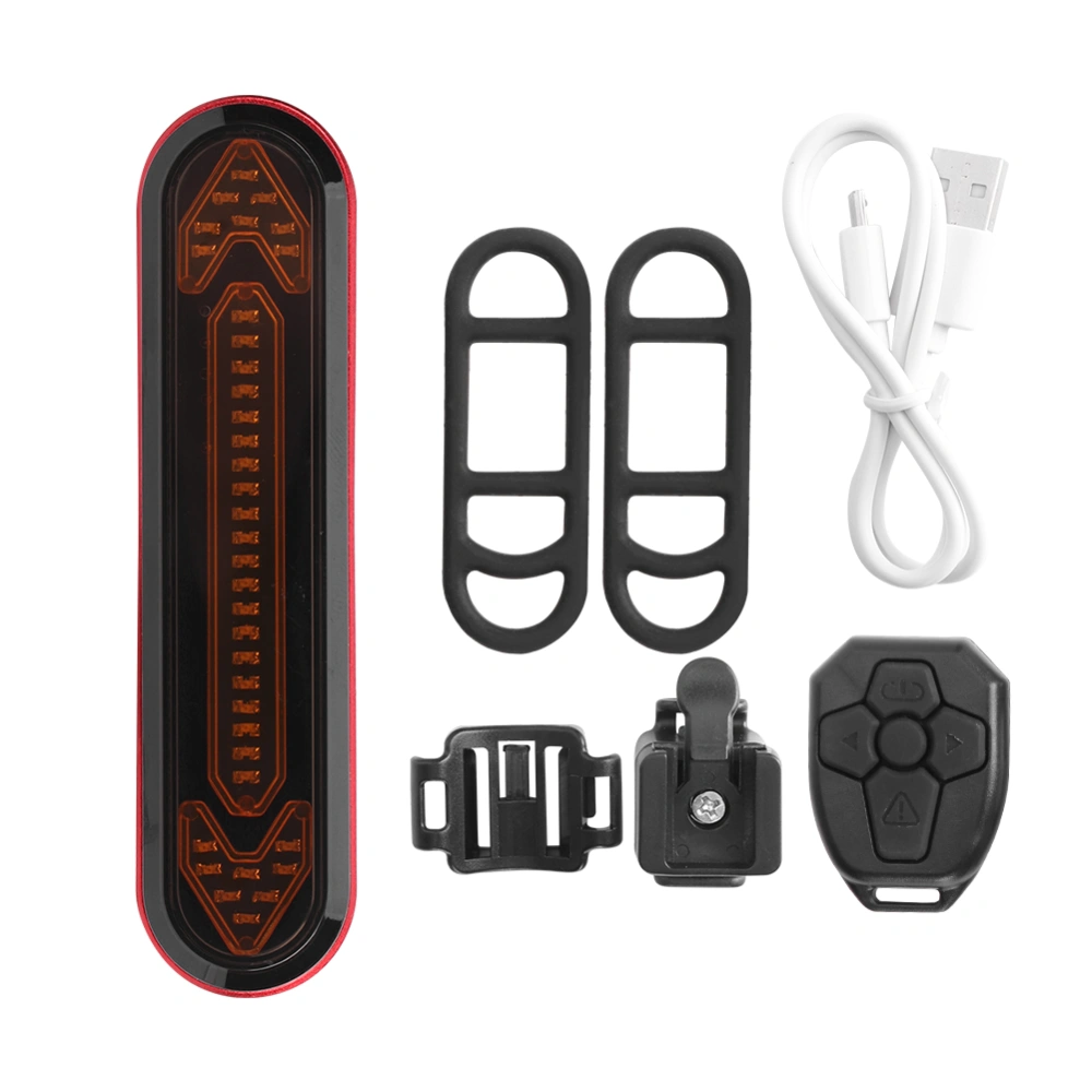 BK600 Mountain Bike USB Charging LED Wireless Remote Safe Warning Turn Tail Light Bicycle Cycling EquipmentRed Side