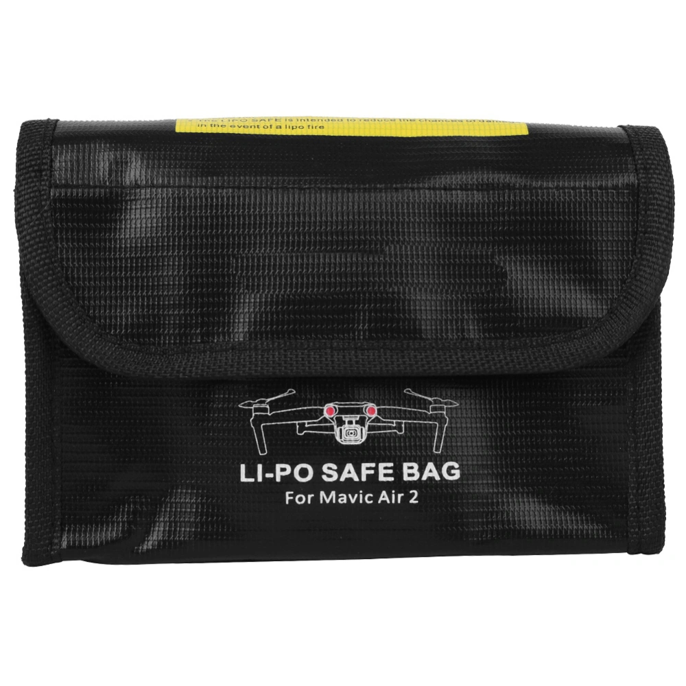 Drone Battery Safe Bag Explosion Proof Fireproof Storage Protective Case Fit for DJI Mavic Air 2(3 Batteries Compartment )