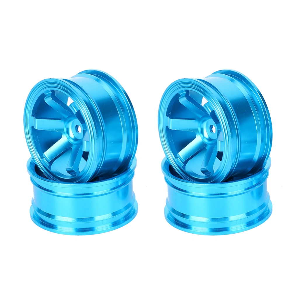 Aluminum Alloy Wheel Hub Rims Spare Parts Accessories Fits for 1/10 RC Flat Running Drift Car6-Spoke Blue