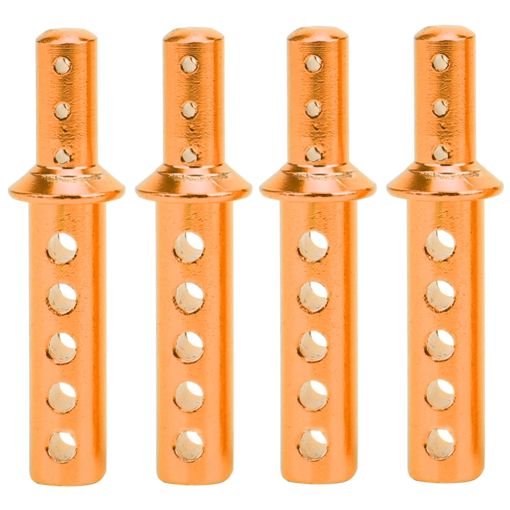 4Pcs Aluminium Alloy RC Shell Column Replacement Fit for HSP 94111 94108 94188 1/10 RC CarOrange