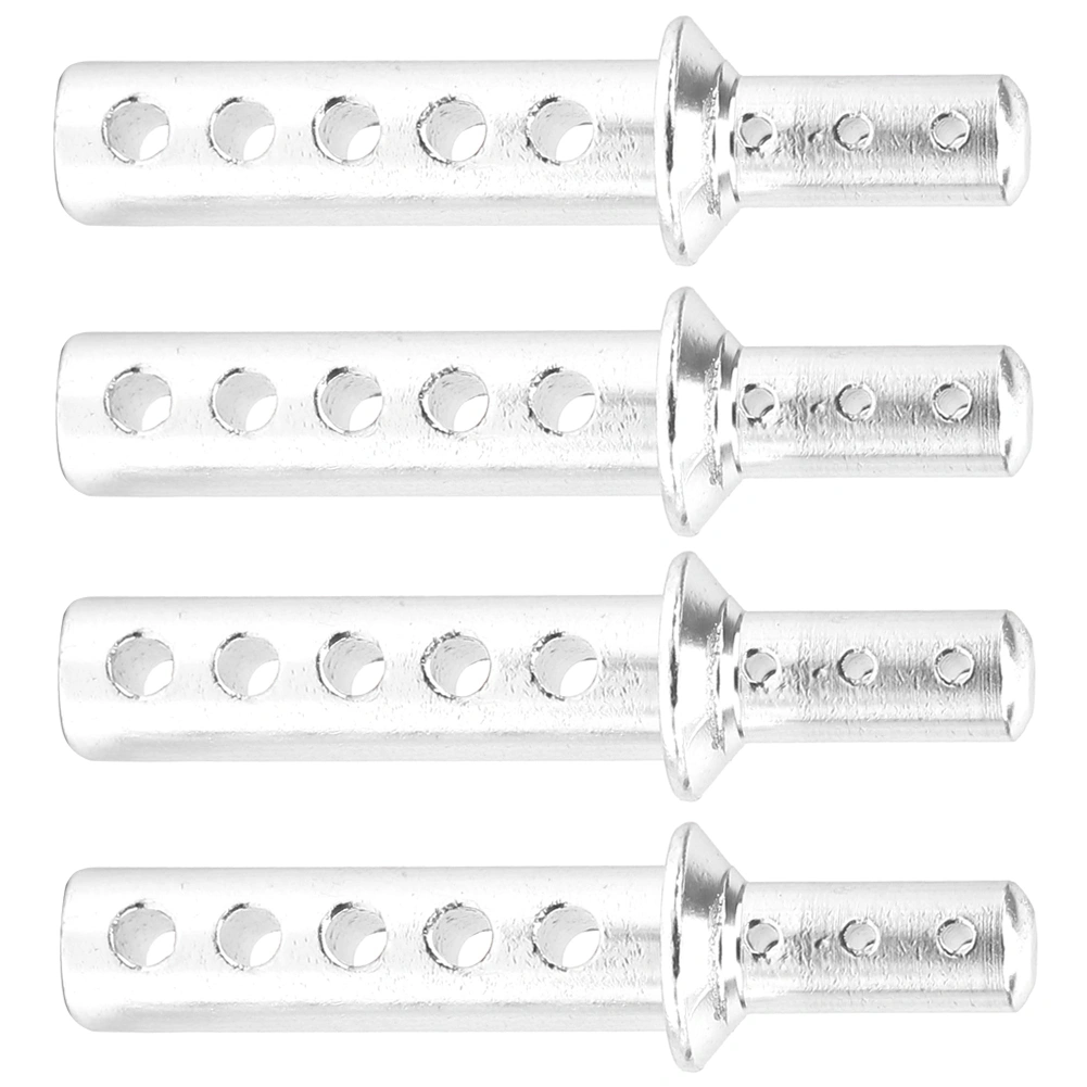 4Pcs Aluminium Alloy RC Shell Column Replacement Fit for HSP 94111 94108 94188 1/10 RC CarSilver