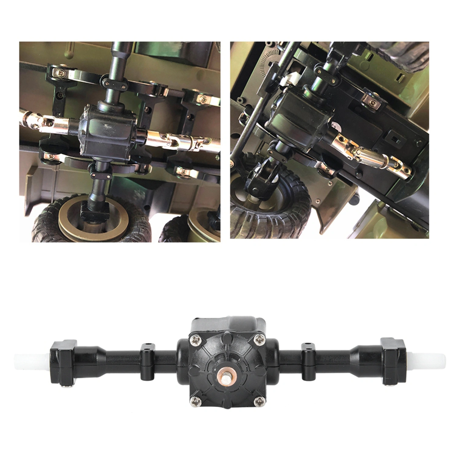 1/16 Gear Differential Axle Metal Drive Shaft Fit for FY004 Q64 Q60 WPL B36 MN77 6-Wheel RC CarRear Axle