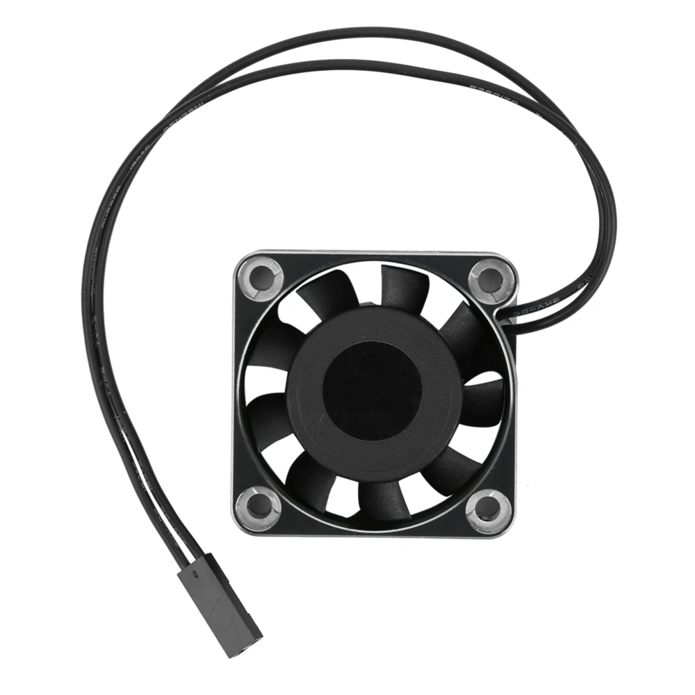 SURPASSHOBBY Cooling Fan 16000RPM 40 x 40 x 10mm Aluminum Fan for 1/10 1/8 RC Car(Black Silver )