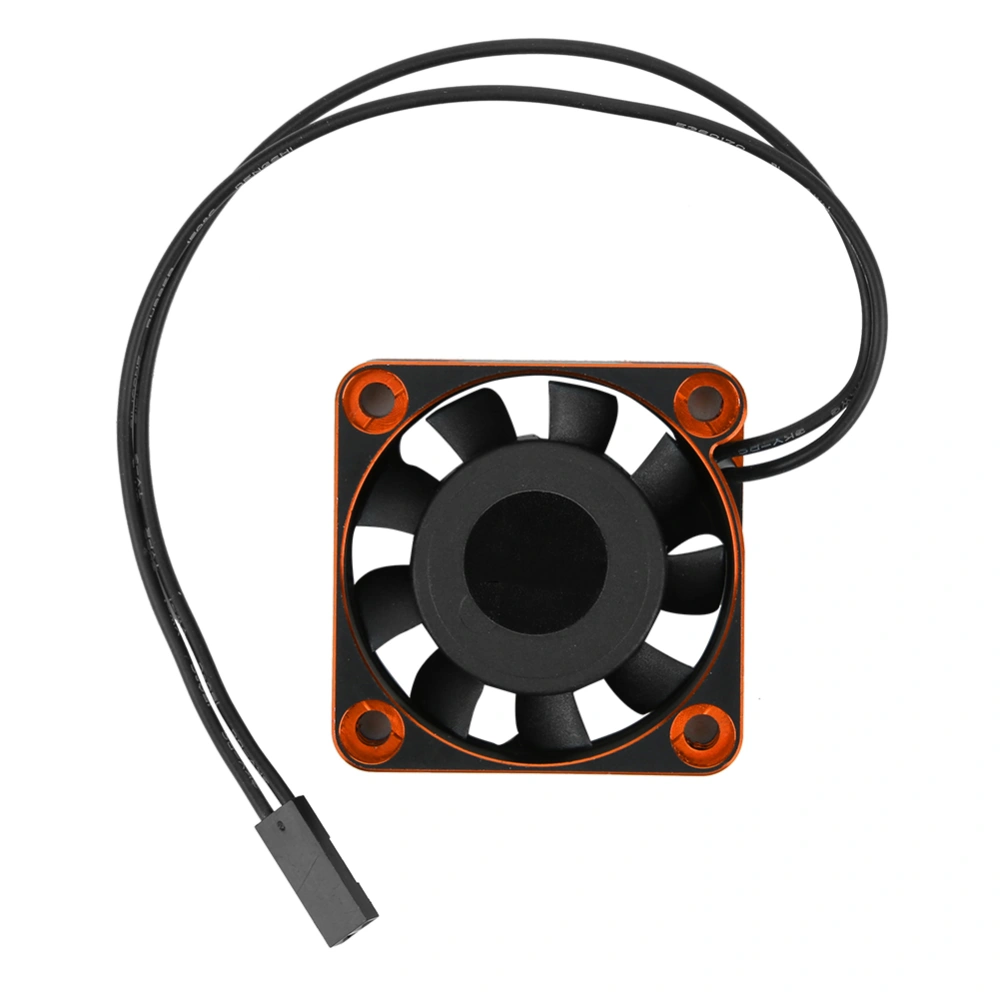 SURPASSHOBBY Cooling Fan 16000RPM 40 x 40 x 10mm Aluminum Fan for 1/10 1/8 RC Car(Black Orange )