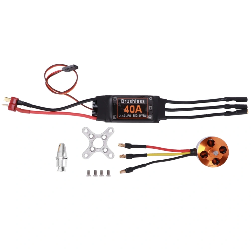 40A Brushless ESC Black A2217 KV1100 / KV1250 / KV2300 Brushless Motor for Remote Control Drone(A2217 2300KV )