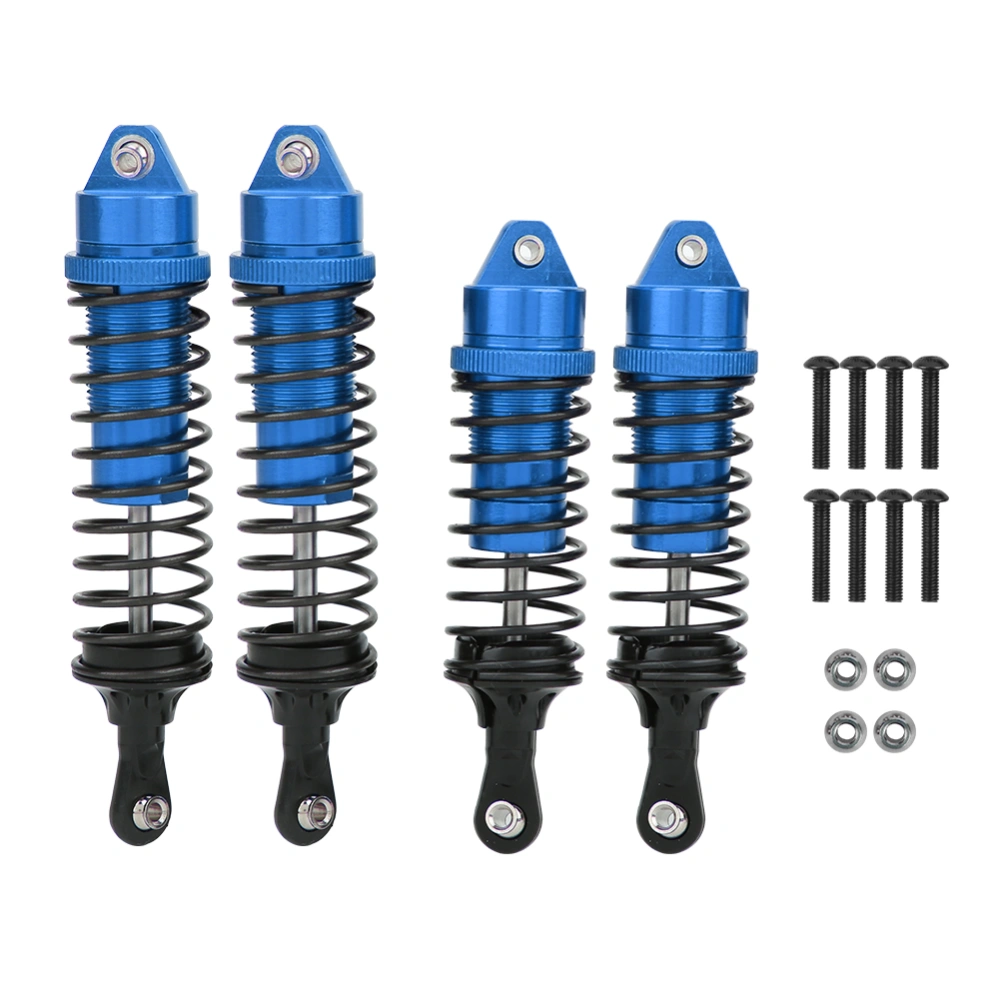 4pcs Aluminum Alloy Metal Front / Rear Shocks Struts Damper Fit for 1/10 Traxxas SLASH RC CarBlue