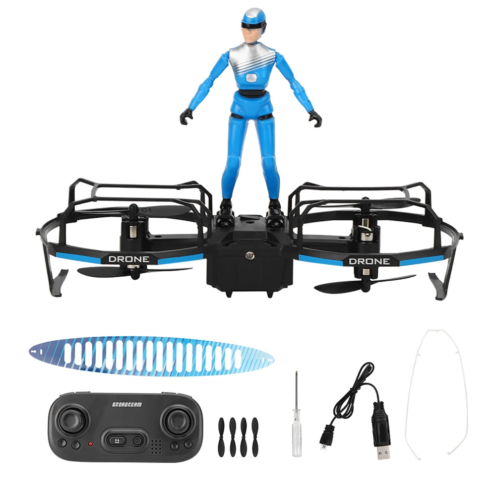 E020 2‑Axle RC Stunt Paraglider Drone Altitude Hold Mode Drone QuadcopterBlue