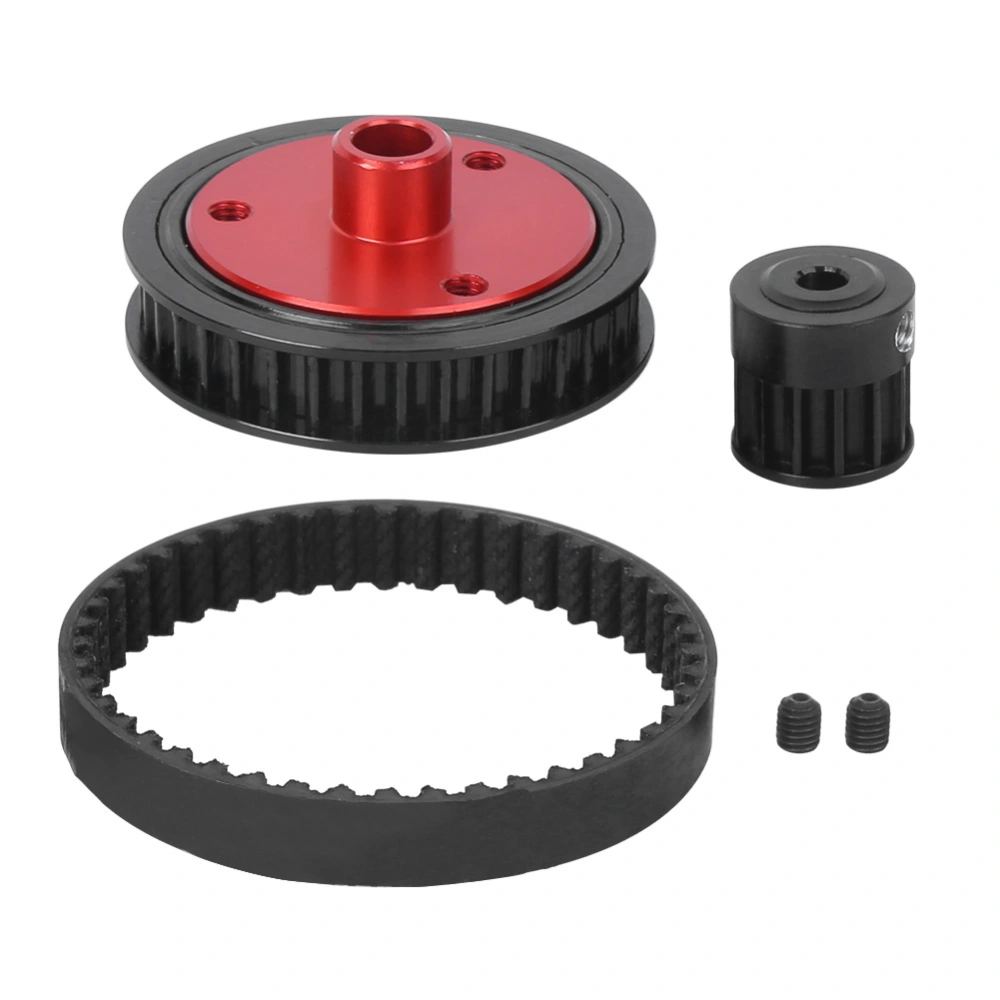 Rubber Belt Gearbox Modified Gear Combination Fit for Axial SCX10 RC Car ModelBlack