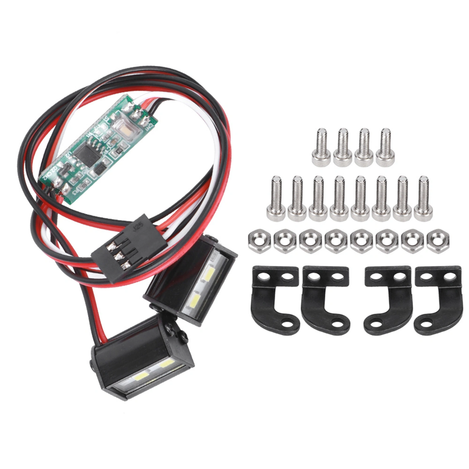 2pcs 4LED RC Roof Light High Brightness Light 17mm Length Fit for Traxxas RC Car Model