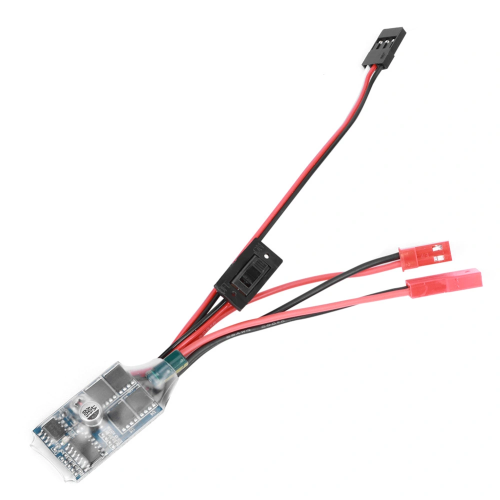 30A Two&#8209;Way Brushed Electric Speed Controller ESC Fit for WPL C14 / C24 / B14 / B24 / B16 / B36 RC Car(Black )