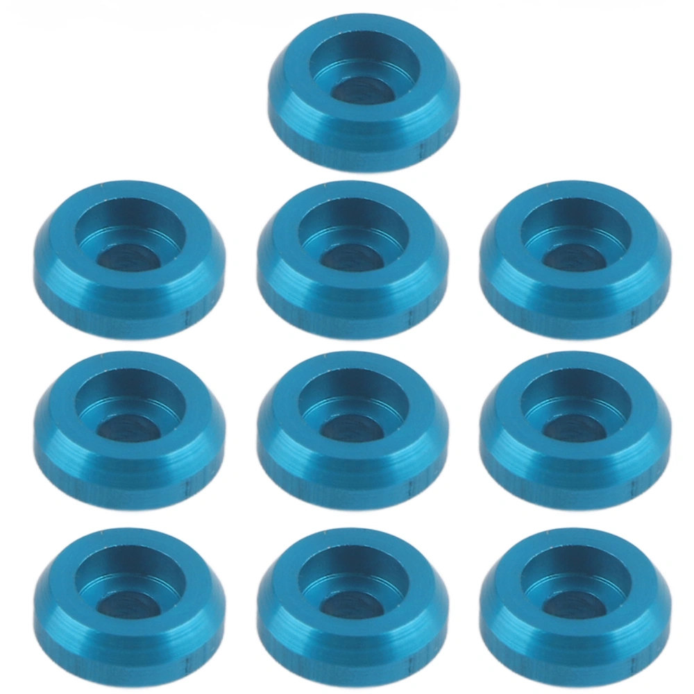 10pcs Aluminum Alloy Screw Shim Upgrade Spare Parts Fit for MND90 MN99 MN91 FJ45(Blue )