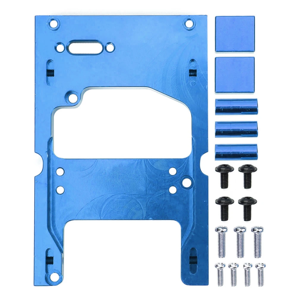 For WPL System 1:16 RC Car Metal Steering Engine Servo Fixing Base Mount Bracketblue