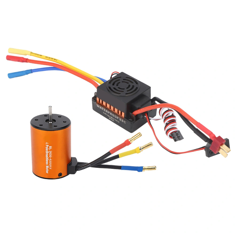 3650 4300KV Brushless Motor 60A ESC Upgrade Parts Accessory for 1/10 RC Car Model