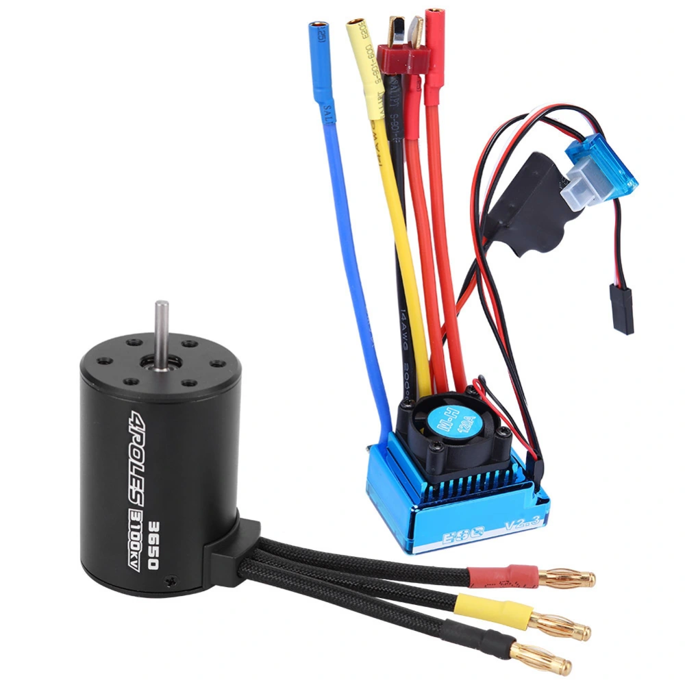 3650 Motor 3100KV Brushless ESC RC Accessory Spare Part for 1/10 RC Car Model(120A )