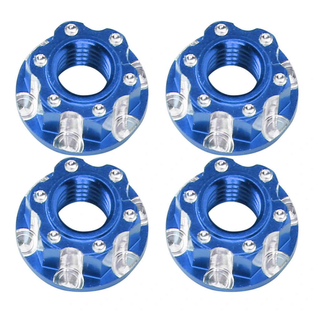 4pcs M4 Carving Hexagonal Nuts Aluminum Alloy Fit for HSP Sakura D3 D4 1/10 RC CarDark Blue