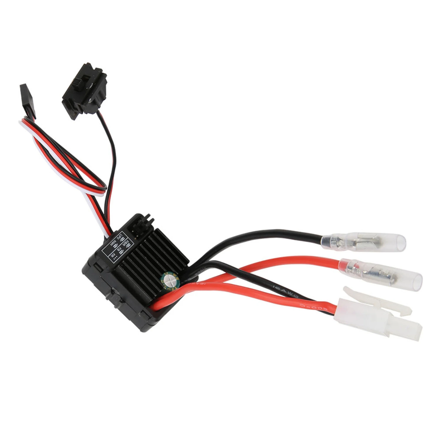 2‑3S 60A with BEC 6V/3A Waterproof Brush ESC Electric Speed Controller for 1/10 RC Car