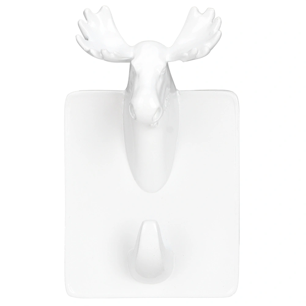 Multi function Resin White Elk Shape Hook Wall Hanging Room Coat Hook Hanger Christmas Decorations