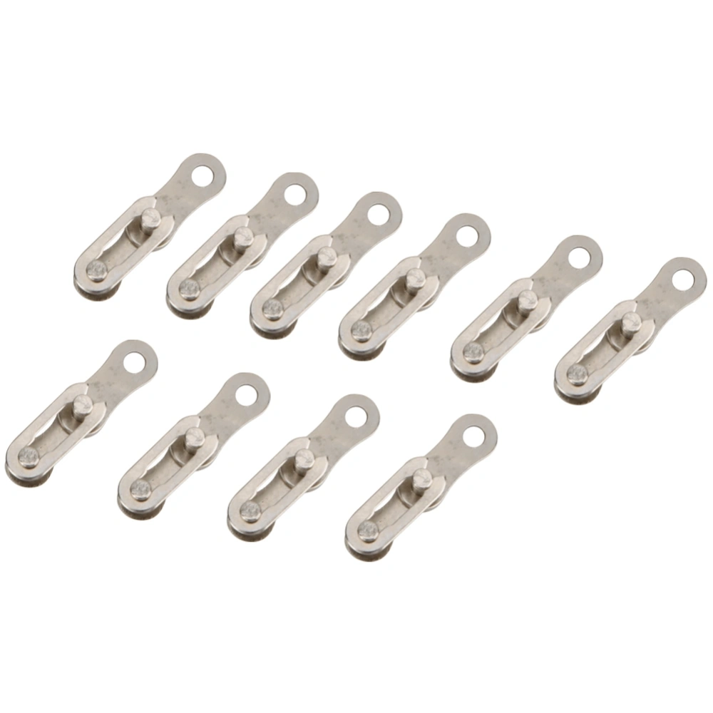 50PCS CNC Electroplating Silver 410 Harden Single Speed Bike Chain Quick Release Link Magic Buckle Chains Connector