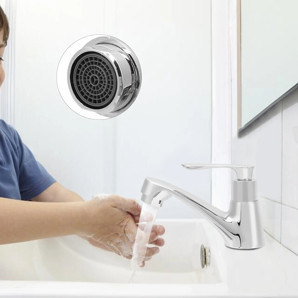 G1/2in Household Zinc Alloy Single Handle Faucet Water Tap for Bathroom Kitchen Sink Basin