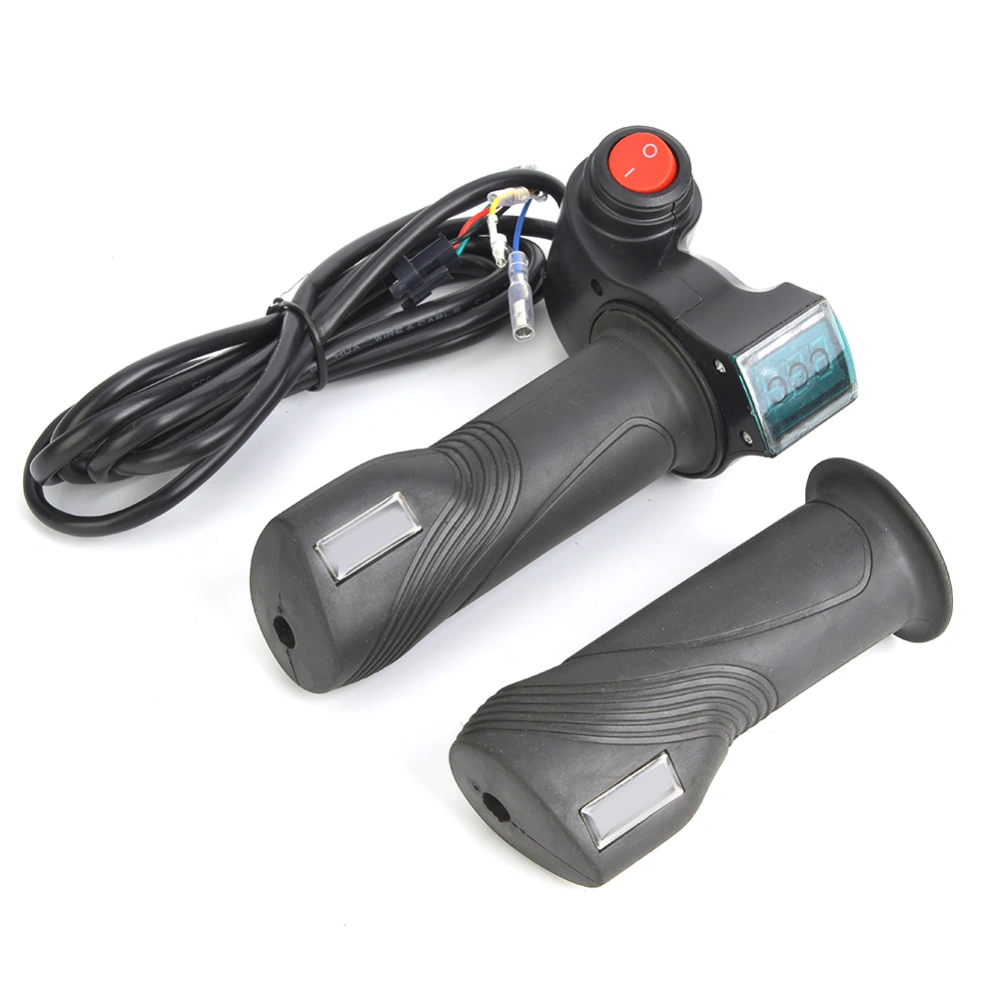 1 Pair E Bike Thumb Throttle LCD Display Digital Battery Voltage Power Switch for Electric Vehicle