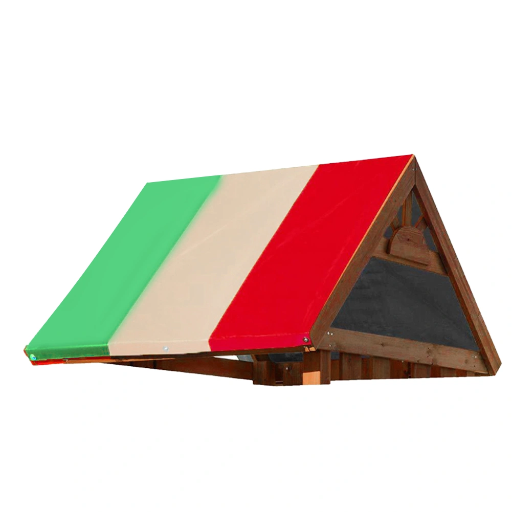 132x226cm 210D Oxford Cloth Outdoor Garden Awning Roof Cover Swing Canopy Garden Accessories(Green Beige Red )