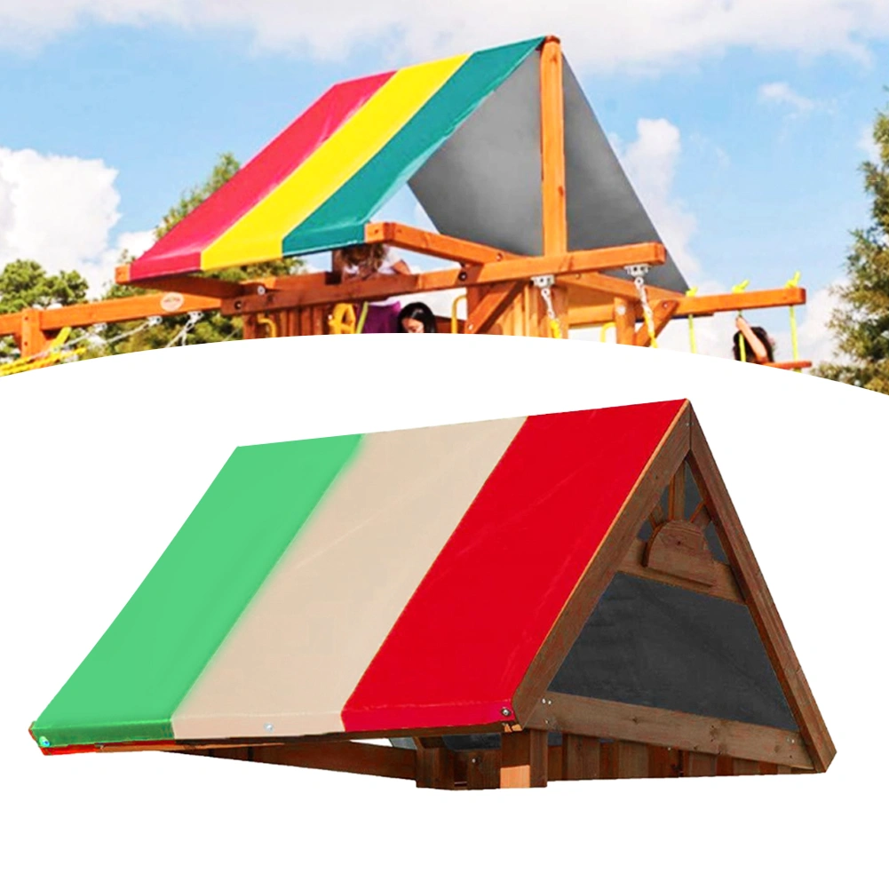 132x226cm 210D Oxford Cloth Outdoor Garden Awning Roof Cover Swing Canopy Garden Accessories(Green Beige Red )