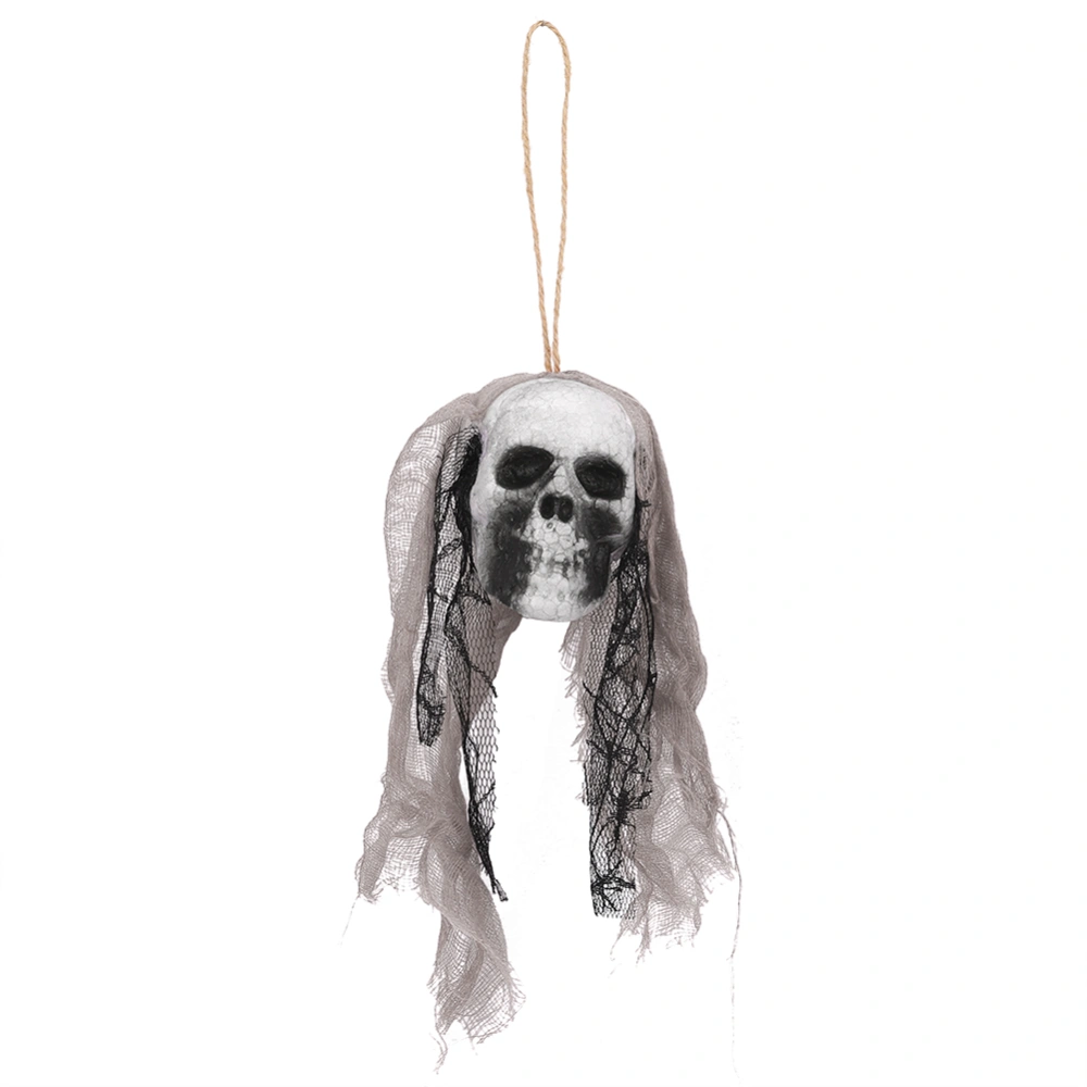 2Pcs Halloween Skeleton Skull Hanging Pendant Haunted House Horror Props DecorationGrey