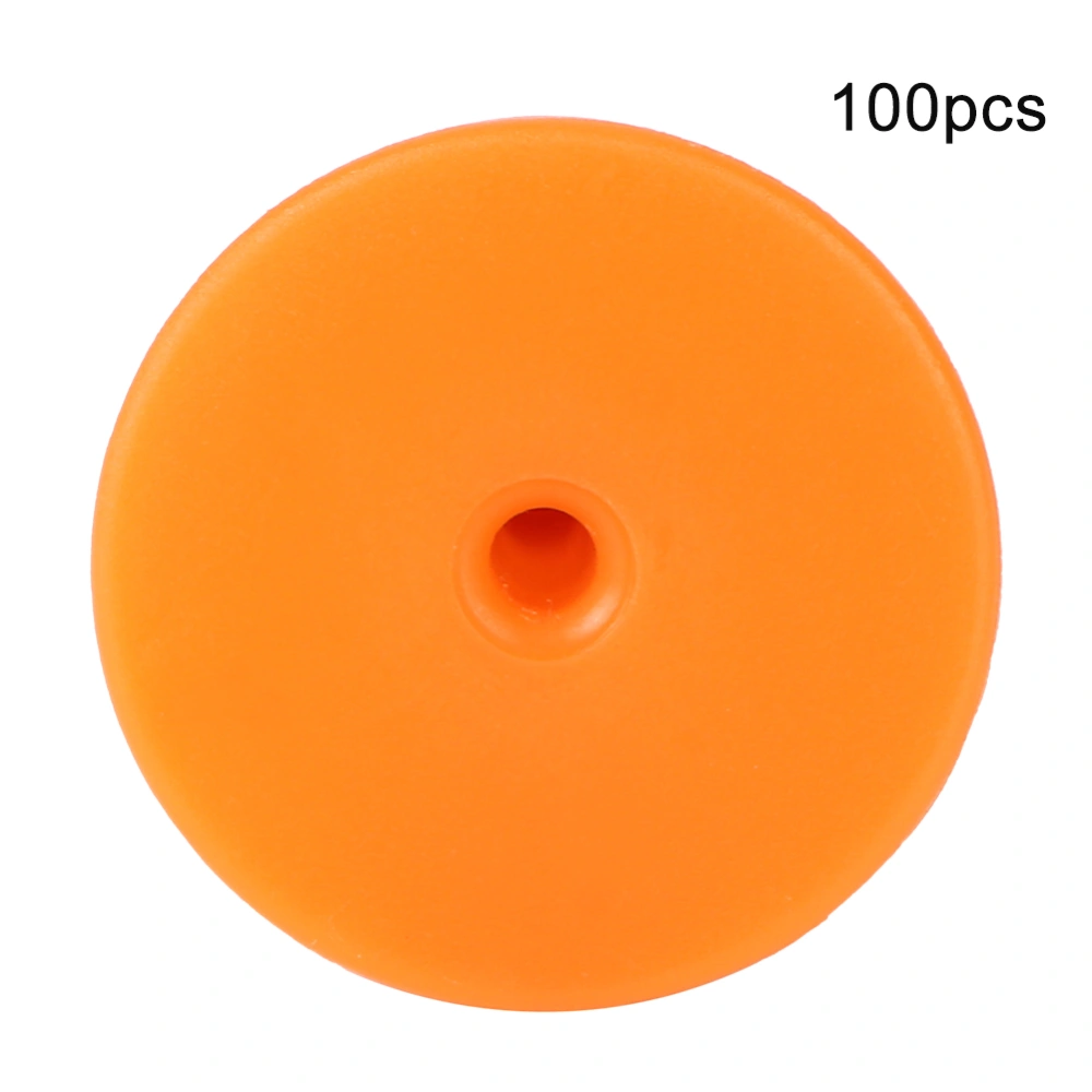 100pcs Livestock Number Ear Tag Label Marker Accessory for Pig Cow Sheep AnimalOrange Round 30x30mm