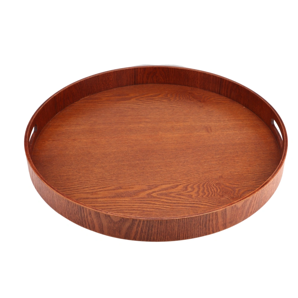 50cm Large Round Serving Tray Wooden Food Tray Kitchen Supplies for Home Restaurant