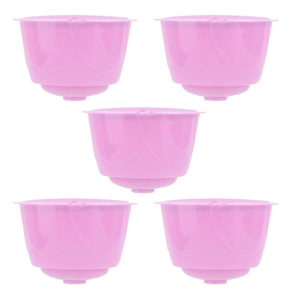 5Pcs Reusable Refillable Coffee Machine Capsule Cup Fit for DOLCE GUSTO Series Coffee MakerPurple