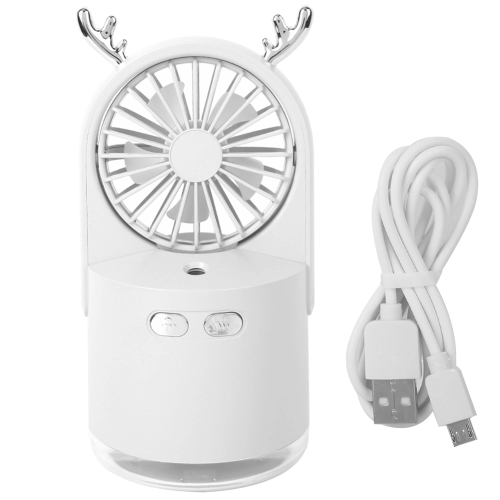 Desktop Fan Humidifier Portable USB Mist Spray Fan Cooling HumidifierWhite