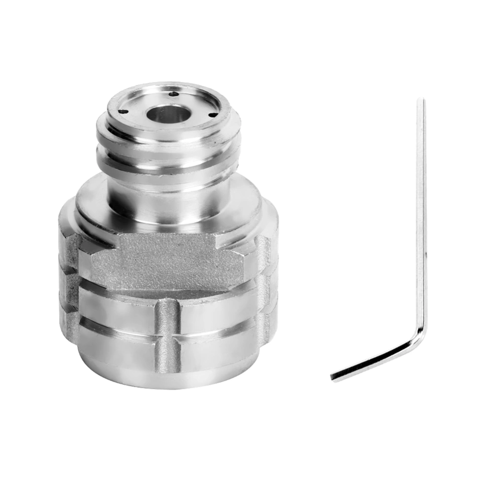 CO2 Cylinder Refill Adapter Female Thread G1/2 to Male Thread TR21-4 for SodaStream Soda Club(Silver )