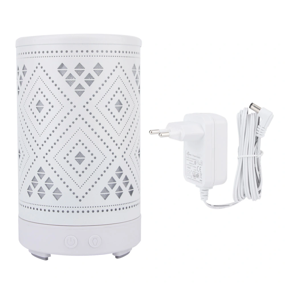 Desktop Hollow Iron Humidifier Aroma Diffuser with Colorful Night Light White 100-240VEU Plug