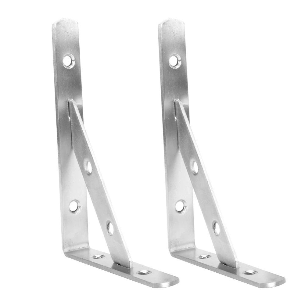 2Pcs Triangular Support Bracket Stainless Steel Wall Shelf Table Support